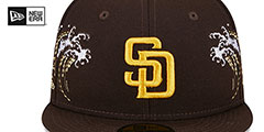 Padres TONAL WAVE Brown Fitted Hat by New Era - 3rd View