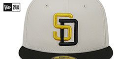 Padres TWO-TONE STONE Fitted Hat by New Era - 3rd View