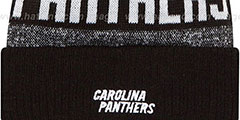 Panthers 2016 STADIUM Black-White Knit Beanie Hat by New Era - 3rd View