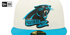 Panthers 2022 NFL SIDELINE Cream-Blue Fitted Hat by New Era - 3rd View