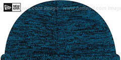 Panthers BEVEL Blue-Black Knit Beanie Hat by New Era - 3rd View