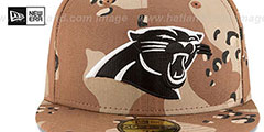 Panthers NFL TEAM-BASIC Desert Storm Camo Fitted Hat by New Era - 3rd View