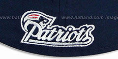 Patriots  NFL JERSEY-STRIPE Navy Fitted Hat by New Era - 3rd View