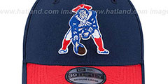 Patriots 2015 NFL THROWBACK STADIUM FLEX Navy-Red Hat by New Era - 3rd View