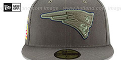 Patriots 2017 SALUTE-TO-SERVICE Green Fitted Hat by New Era - 3rd View