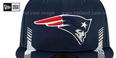 Patriots 2021 NFL SIDELINE HOME Navy Fitted Hat by New Era - 3rd View