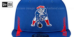 Patriots 2021 NFL THROWBACK SIDELINE HOME SNAPBACK Royal Hat by New Era - 3rd View