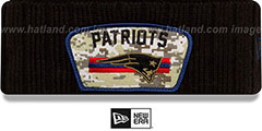 Patriots 2021 SALUTE-TO-SERVICE Knit Beanie Hat by New Era - 3rd View