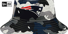 Patriots 2022 CAMO NFL TRAINING CAMP BUCKET Hat by New Era - 3rd View