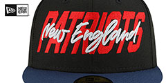 Patriots 2022 NFL DRAFT Black-Navy Fitted Hat by New Era - 3rd View