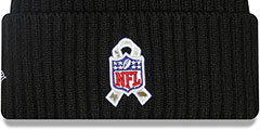 Patriots 2022 SALUTE-TO-SERVICE Knit Beanie Hat by New Era - 3rd View