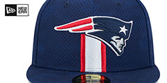 Patriots 2024 NFL SIDELINE Navy Fitted Hat by New Era - 3rd View