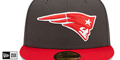 Patriots 2T COLOR PACK Charcoal-Red Fitted Hat by New Era - 3rd View