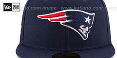 Patriots 4X TITLES SIDE-PATCH Navy Fitted Hat by New Era - 3rd View