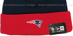 Patriots BUTTON-UP Knit Beanie Hat by New Era - 3rd View