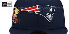 Patriots CITY CLUSTER Navy Fitted Hat by New Era - 3rd View