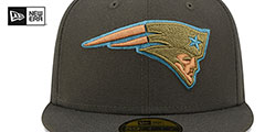 Patriots COLOR PACK MULTI Charcoal Fitted Hat by New Era - 3rd View