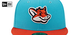 Patriots COPA Turquoise-Orange Fitted Hat by New Era - 3rd View