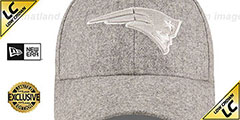 Patriots EK MELTON FABRIC MIX Grey Hat by New Era - 3rd View