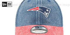 Patriots GW RUGGED CANVAS STRAPBACK Navy-Red Hat by New Era - 3rd View