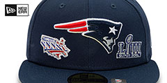 Patriots HISTORIC CHAMPIONS Navy Fitted Hat by New Era - 3rd View