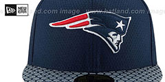 Patriots HONEYCOMB STADIUM Navy Fitted Hat by New Era - 3rd View