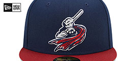 Patriots MILB MARVEL DEFENDERS Navy-Burgundy Fitted Hat by New Era - 3rd View