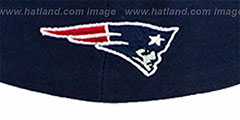 Patriots NFL 2T CHOP-BLOCK Navy-Red Fitted Hat by New Era - 3rd View