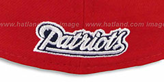 Patriots NFL 2T-TEAM-BASIC Red-Navy Fitted Hat by New Era - 3rd View