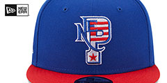 Patriots NFL LIGATURE SNAPBACK Royal-Red Hat by New Era - 3rd View