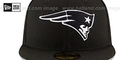 Patriots NFL TEAM-BASIC Black-White Fitted Hat by New Era - 3rd View