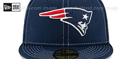 Patriots ONFIELD SIDELINE ROAD Navy Fitted Hat by New Era - 3rd View