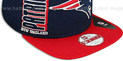 Patriots RALLYMARK SNAPBACK Navy-Red Hat by New Era - 3rd View