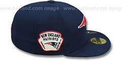 Patriots SIDE TEAM-PATCH Navy Fitted Hat by New Era - 3rd View