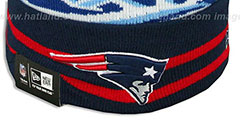 Patriots SUPER BOWL XXXIX Navy Knit Beanie Hat by New Era - 3rd View