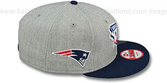 Patriots SUPER BOWL XXXVI SNAPBACK Grey-Navy Hat by New Era - 3rd View