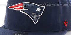 Patriots SUPER-SHOT STRAPBACK Navy Hat by Twins 47 Brand - 3rd View