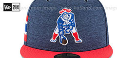 Patriots THROWBACK HOME ONFIELD STADIUM Navy-Red Fitted Hat by New Era - 3rd View