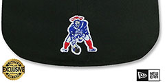 Patriots THROWBACK NFL SHIELD-BASIC Black-Royal Fitted Hat by New Era - 3rd View