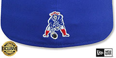 Patriots THROWBACK NFL SHIELD-BASIC Royal Fitted Hat by New Era - 3rd View