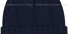 Patriots THROWBACK OHANA Navy Knit Beanie Hat by New Era - 3rd View