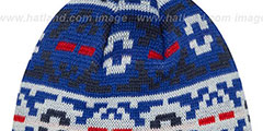 Patriots THROWBACK RETRO CHILL Knit Beanie Hat by New Era - 3rd View