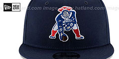 Patriots THROWBACK TEAM-BASIC SNAPBACK Navy Hat by New Era - 3rd View