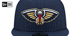 Pelicans 2023 NBA DRAFT SNAPBACK Navy Hat by New Era - 3rd View