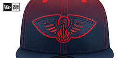 Pelicans BACK HALF FADE SNAPBACK Hat by New Era - 3rd View