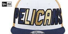 Pelicans COLOR BLOCK BACK HALF SNAPBACK Hat by New Era - 3rd View