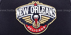 Pelicans SECONDARY TEAM-BASIC Navy Hat by New Era - 3rd View