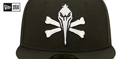 Pelicans THEME NIGHT Black Fitted Hat by New Era - 3rd View