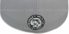 Penguins 2T XL-WORDMARK Grey-Black Fitted Hat by Mitchell and Ness - 3rd View