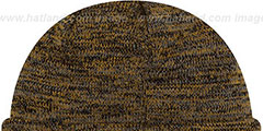 Penguins BEVEL Gold-Black Knit Beanie Hat by New Era - 3rd View